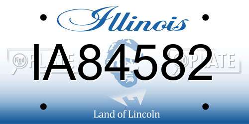 IA84582 Illinois License Plate