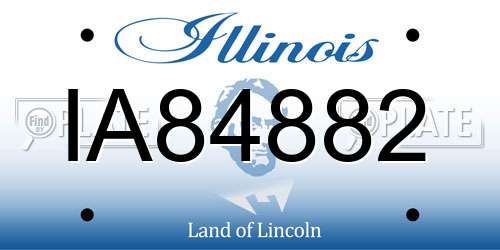 IA84882 Illinois License Plate