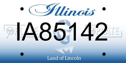 IA85142 Illinois License Plate