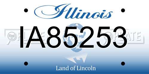 IA85253 Illinois License Plate