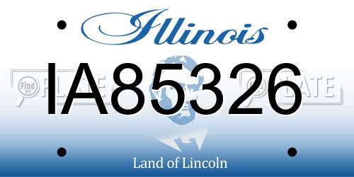 IA85326 Illinois License Plate