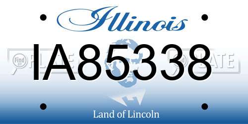 IA85338 Illinois License Plate