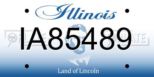 IA85489 Illinois License Plate