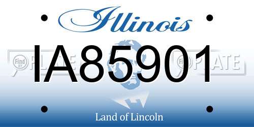 IA85901 Illinois License Plate