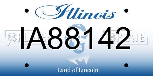 IA88142 Illinois License Plate