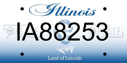 IA88253 Illinois License Plate