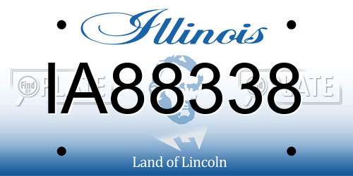 IA88338 Illinois License Plate