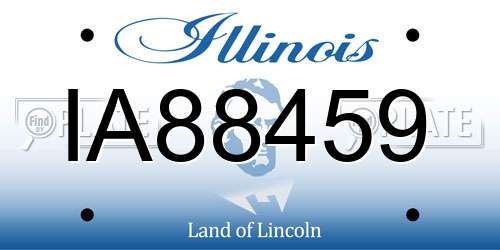IA88459 Illinois License Plate