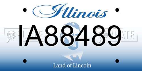 IA88489 Illinois License Plate