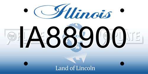 IA88900 Illinois License Plate