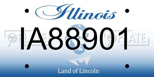 IA88901 Illinois License Plate