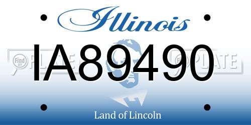 IA89490 Illinois License Plate