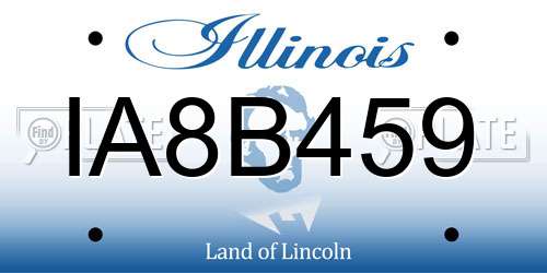 IA8B459 Illinois License Plate