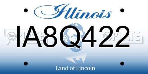 IA8Q422 Illinois License Plate