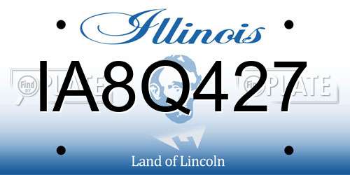 IA8Q427 Illinois License Plate