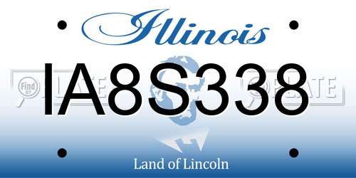 IA8S338 Illinois License Plate