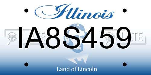 IA8S459 Illinois License Plate