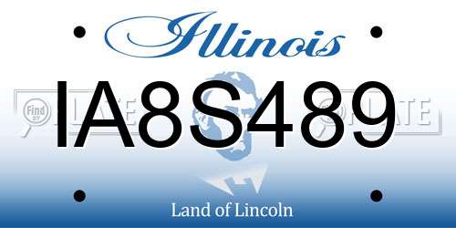 IA8S489 Illinois License Plate