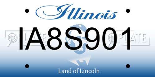 IA8S901 Illinois License Plate