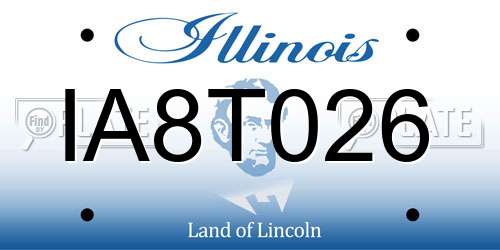 IA8T026 Illinois License Plate