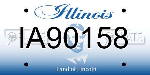 IA90158 Illinois License Plate