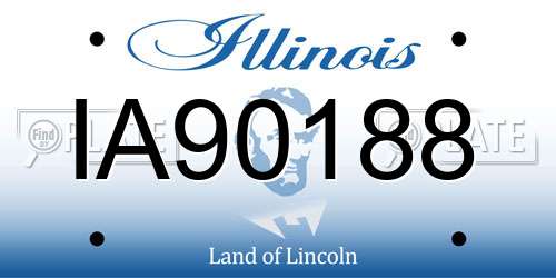 IA90188 Illinois License Plate
