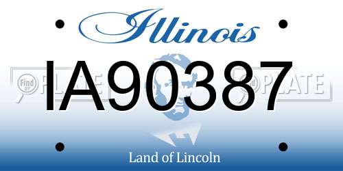 IA90387 Illinois License Plate