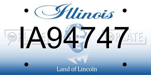 IA94747 Illinois License Plate