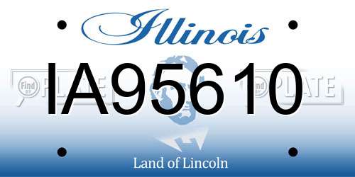 IA95610 Illinois License Plate