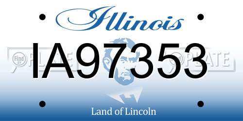 IA97353 Illinois License Plate