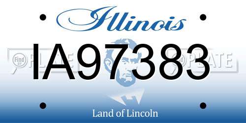 IA97383 Illinois License Plate