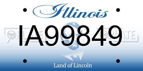 IA99849 Illinois License Plate