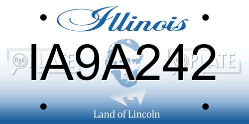 IA9A242 Illinois License Plate