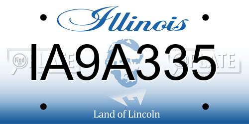 IA9A335 Illinois License Plate
