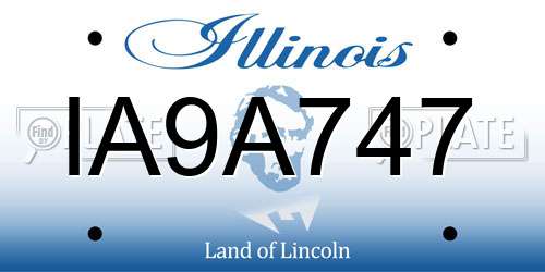 IA9A747 Illinois License Plate