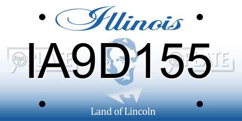 IA9D155 Illinois License Plate