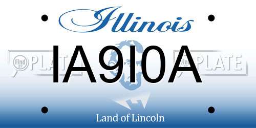 IA9I0A Illinois License Plate