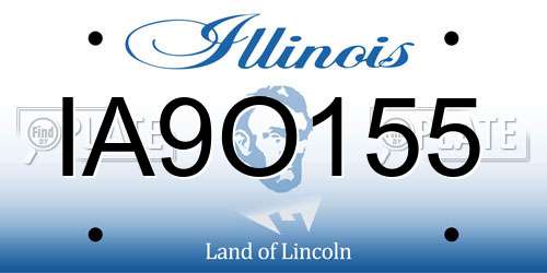 IA9O155 Illinois License Plate