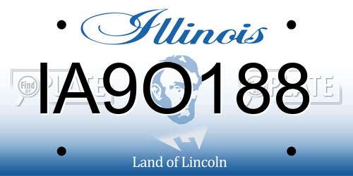 IA9O188 Illinois License Plate