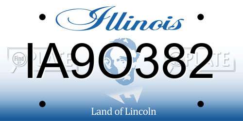 IA9O382 Illinois License Plate