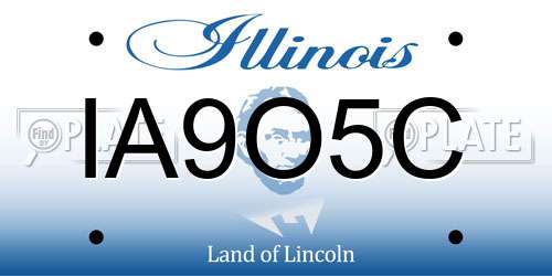 IA9O5C Illinois License Plate