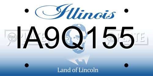IA9Q155 Illinois License Plate