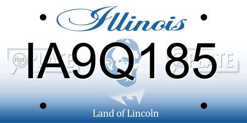 IA9Q185 Illinois License Plate