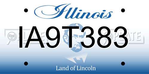 IA9T383 Illinois License Plate