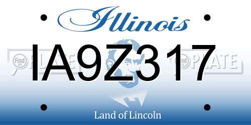 IA9Z317 Illinois License Plate