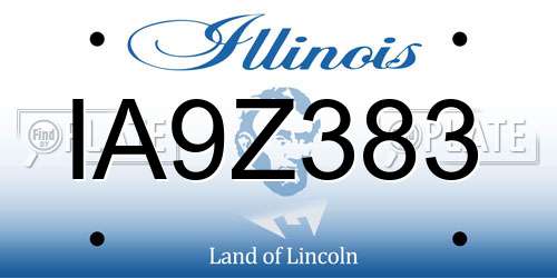 IA9Z383 Illinois License Plate