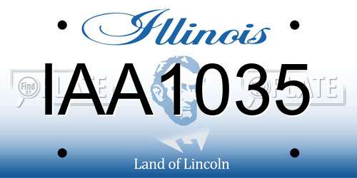 IAA1035 Illinois License Plate