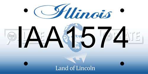 IAA1574 Illinois License Plate