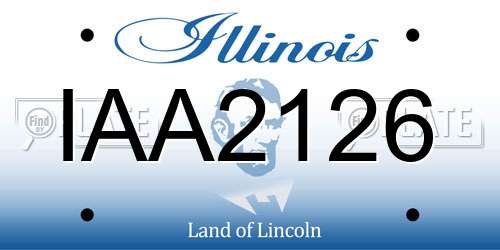 IAA2126 Illinois License Plate