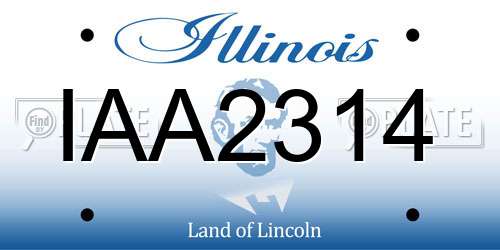 IAA2314 Illinois License Plate